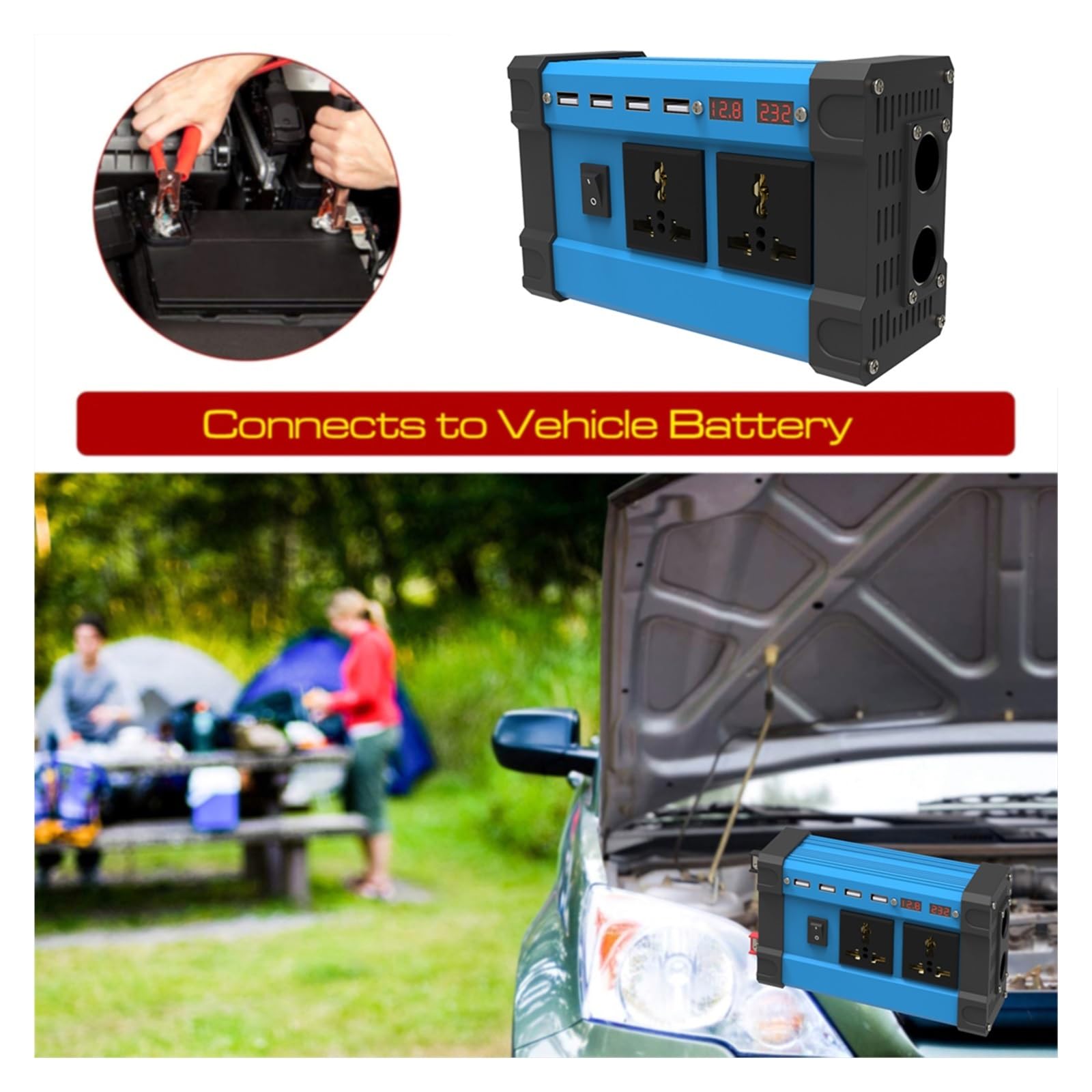 Microinversor Solar Inversor Solar 300W / 500W Micro Inversor CC A CA con Convertidor De Onda De Corrección MPPT Inversor Automático(No Built in mppt,300W)