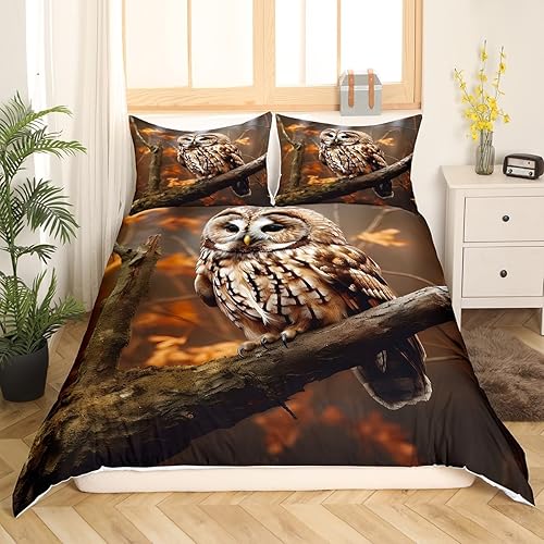 Miniatura 7 de Feelyou Juego de ropa de cama con diseño de mapache con diseño de mapache para niños y niñas, con temática de animales en 3D, funda de edredón para