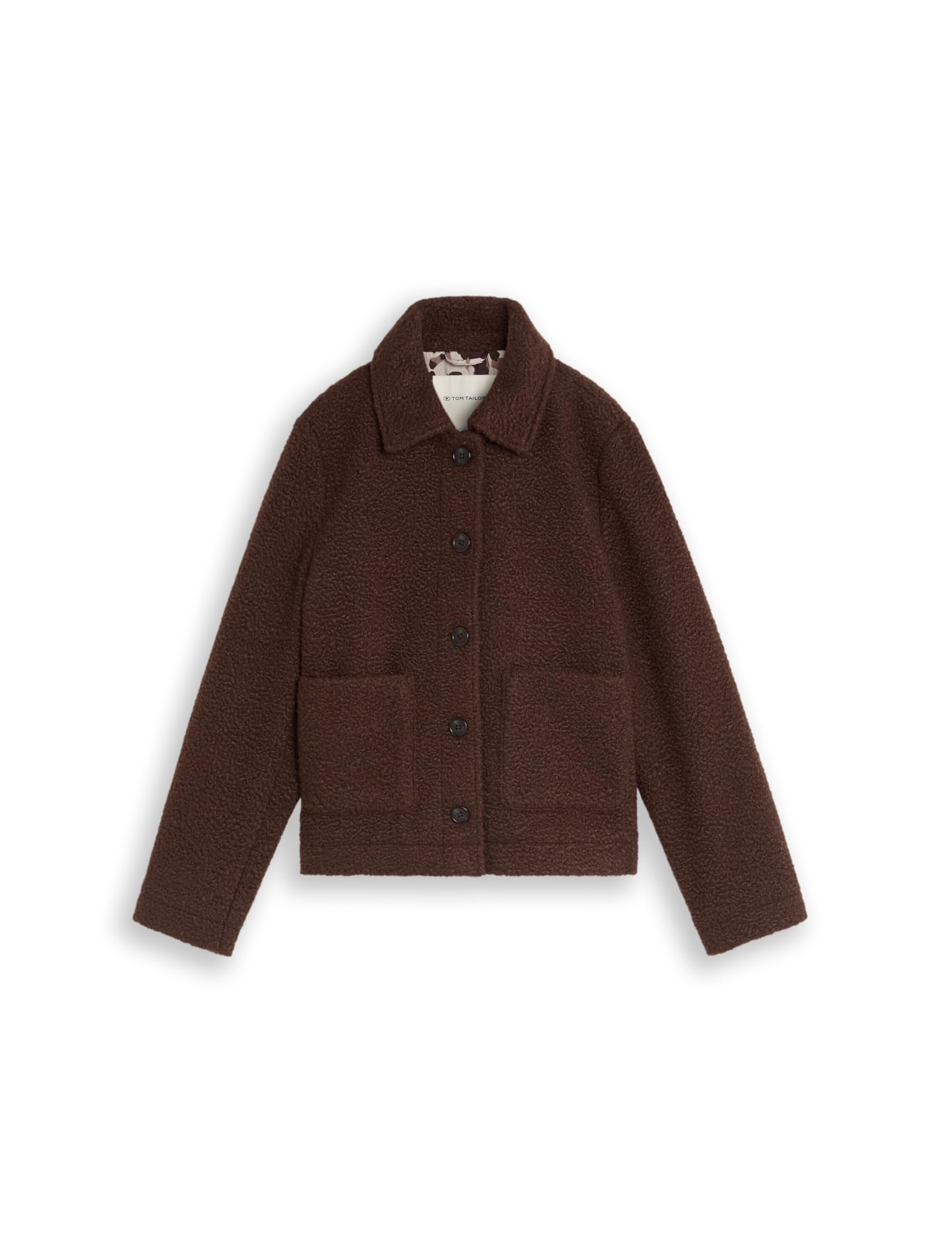 TOM TAILOR 1051129 Giacca, 13234-Gioco in Scatola Java Dark Brown, S Donna