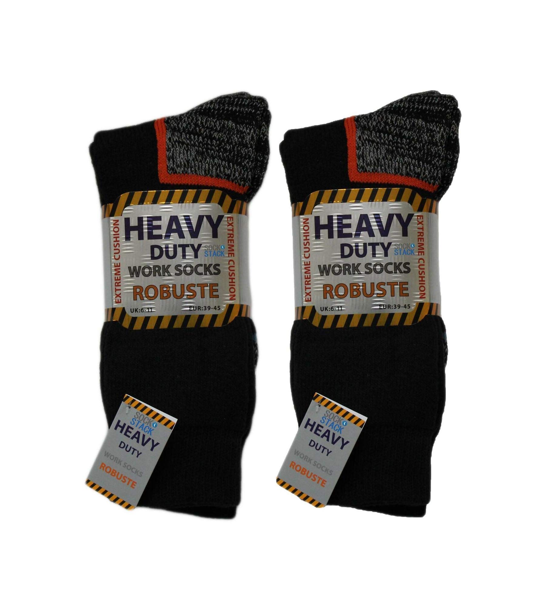 Mr. Gadget Solution® 3/6/9/12 Pairs of Men’s Work Socks Robust Heavy Duty Steel Toe Socks Extra Thick for Comfort UK 6-11