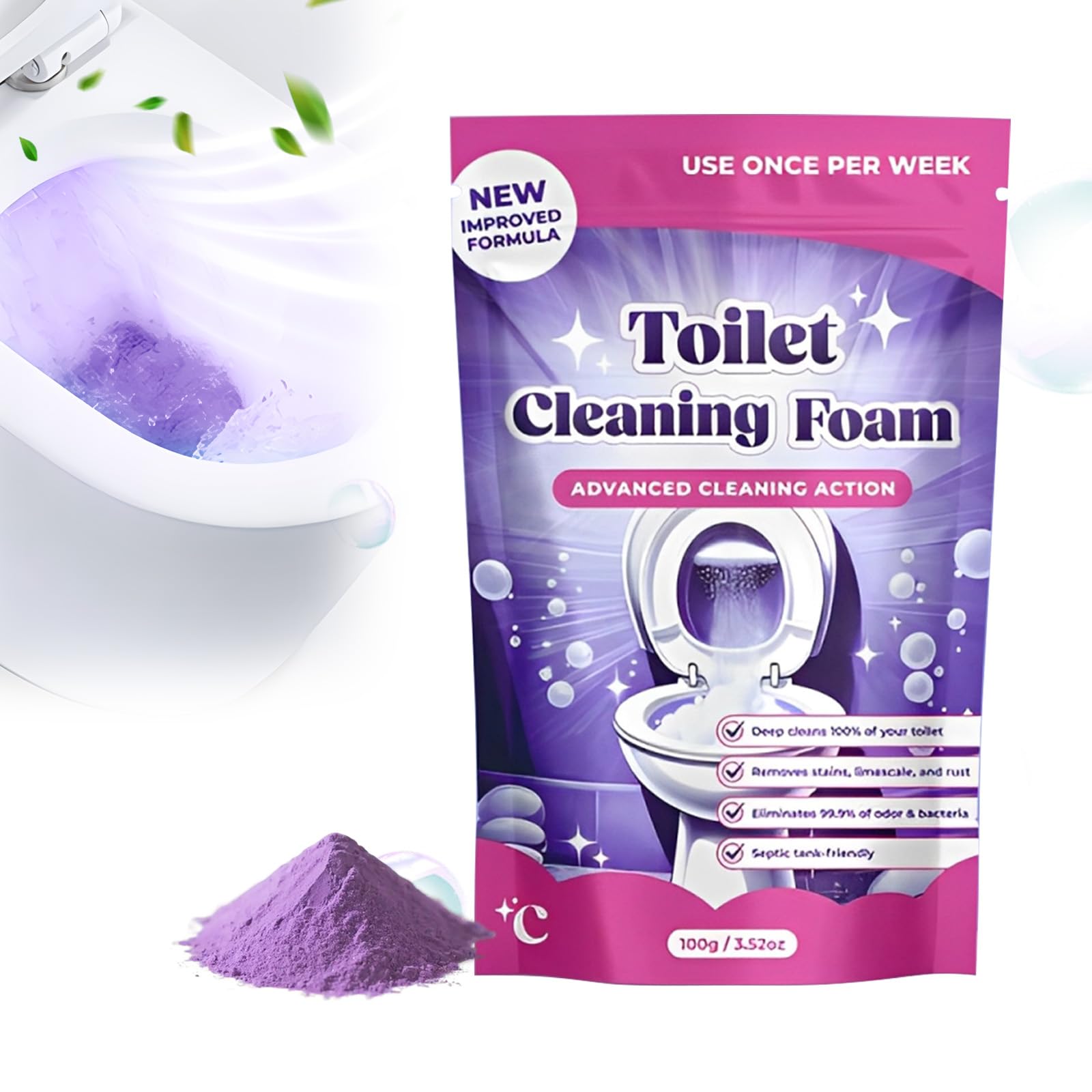 Disincrostante WC, 2026 Nuovo Detergente Anticalcare in Detergente per WC, Self-Cleaning Foam, Scioglie Gli Ingorghi Elimina Incrostazioni di Calcare e Ruggine per la Pulizia di W C e Bagno (1Pcs)