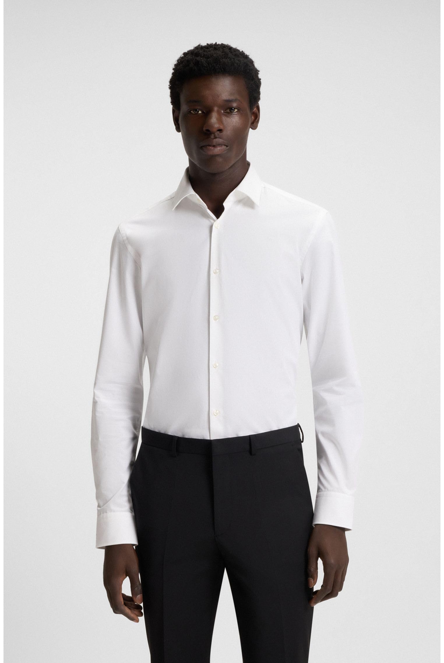 Hugo Classic Popelin Button Down Dress Shirt Camicia da Cerimonia Uomo (Pacco da 1)
