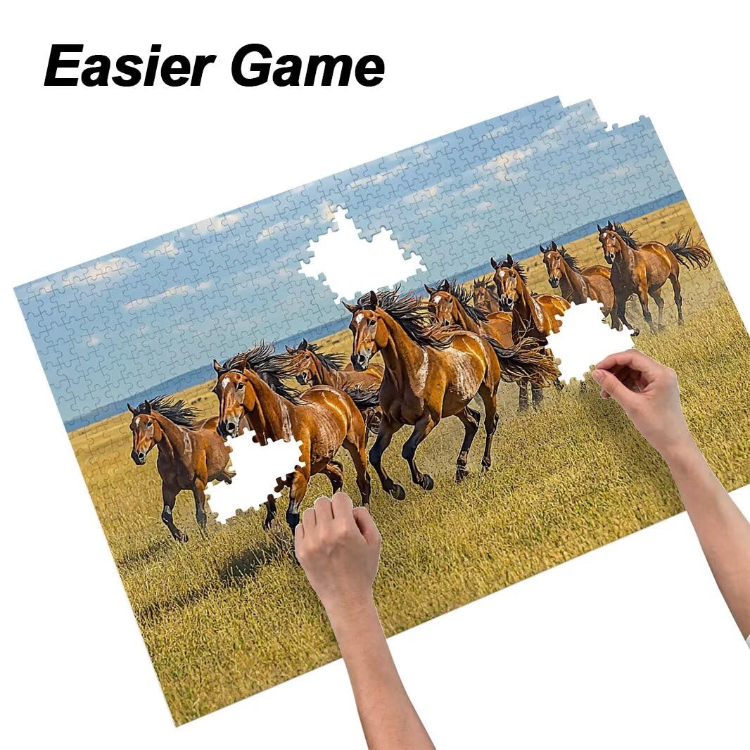 Puzzle 1500 Pezzi, Puzzle Cavallo per Adulti, 87x57cm, Compact Box -4414