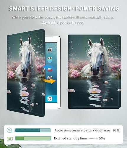 Vista 18 de Funda para Kindle de 6 pulgadas (11.ª generación, versión 2024/2022) delgada de piel sintética, ajustable, multiángulo, Smart Shell con función