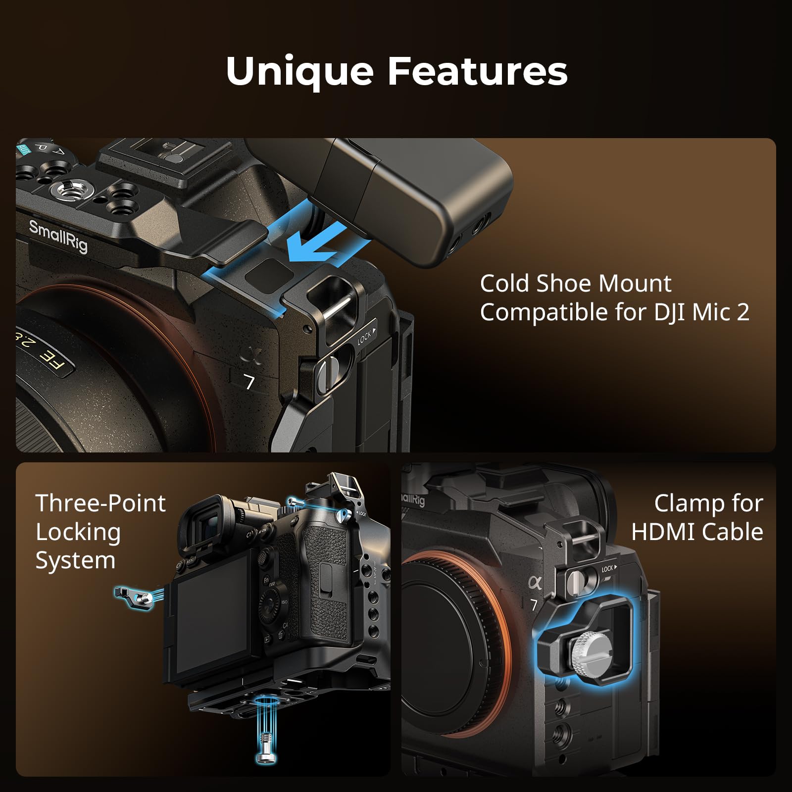 SmallRig Kit gabbia HawkLock Advanced per Sony Alpha 7 V / 7R V / 7 IV 6028