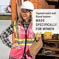 Vista 2 de Pioneer Chaleco de seguridad para mujer con bolsillos - Cinta reflectante de alta visibilidad - Para la construcción - Rosa