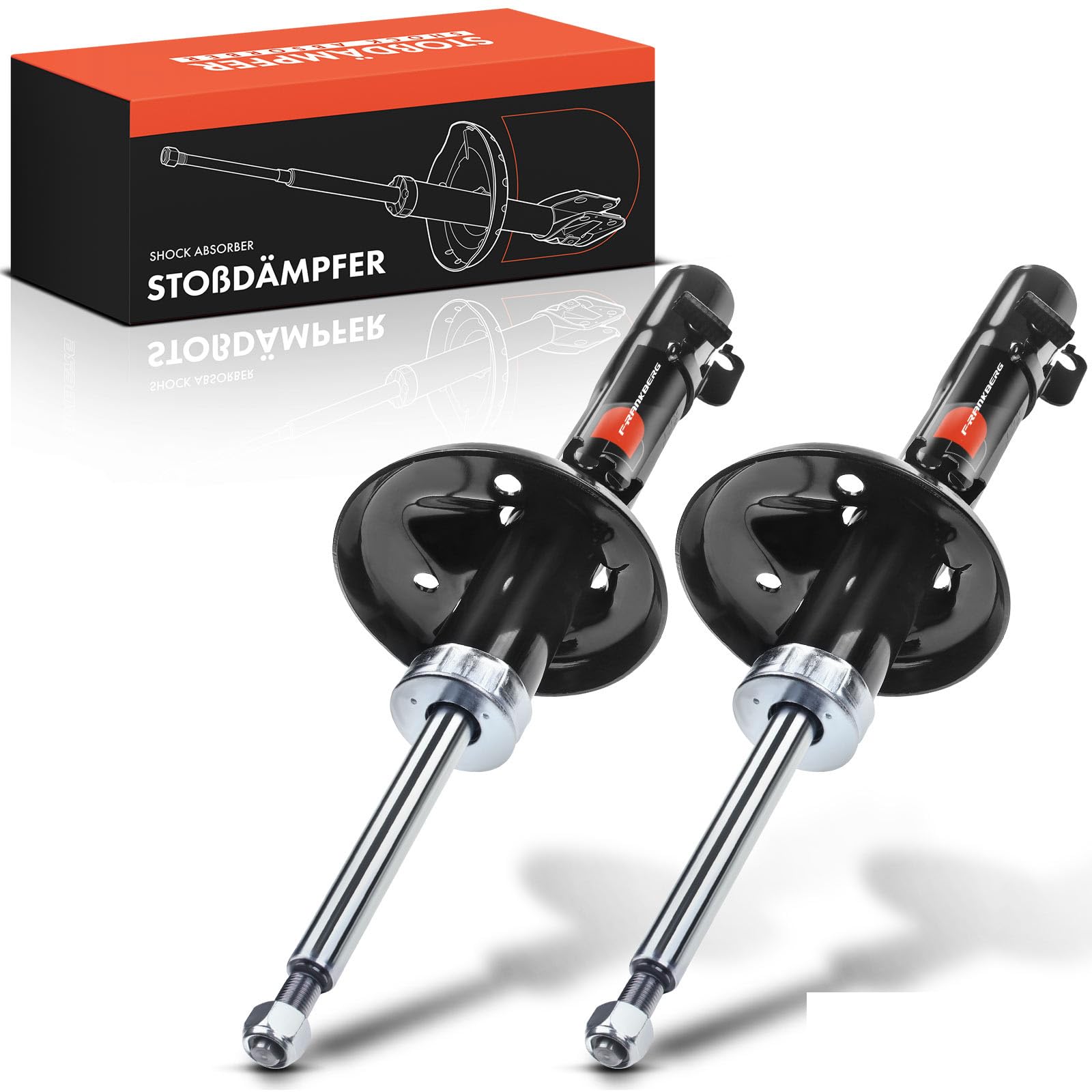 Frankberg 2 amortiguadores delanteros de 527 mm con presión de gas 633713 | E4373; Compatible con: Golf IV Variante 1J5, B.o.r.a 1J2, O.c.t.a.v.i.a I 1U2, Toledo II 1M2, Variante B.o.r.a 1J6