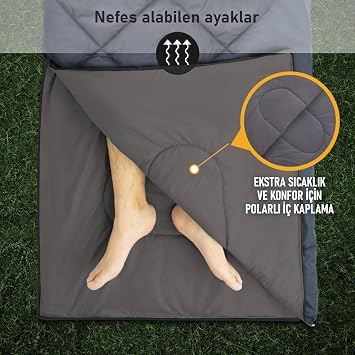 Haegs Uyku Tulumu, Polar, Battaniye, Kamp Uyku Tulumu, Outdoor Dış Mekan, 3-4 Mevsim, Yazlık Uyku Tulumu - Kış Uyku Tulumu, Ultra Hafif, Sıcak ve Kompakt
