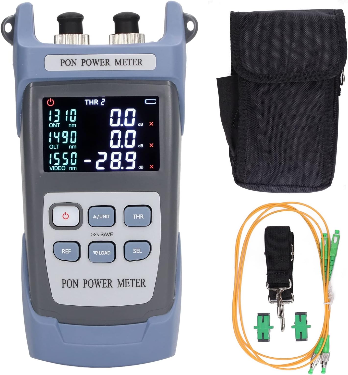 Optical Fiber Power Meter Digital Display Optic Cable PON Tester Testing Tool Set Kit ABS