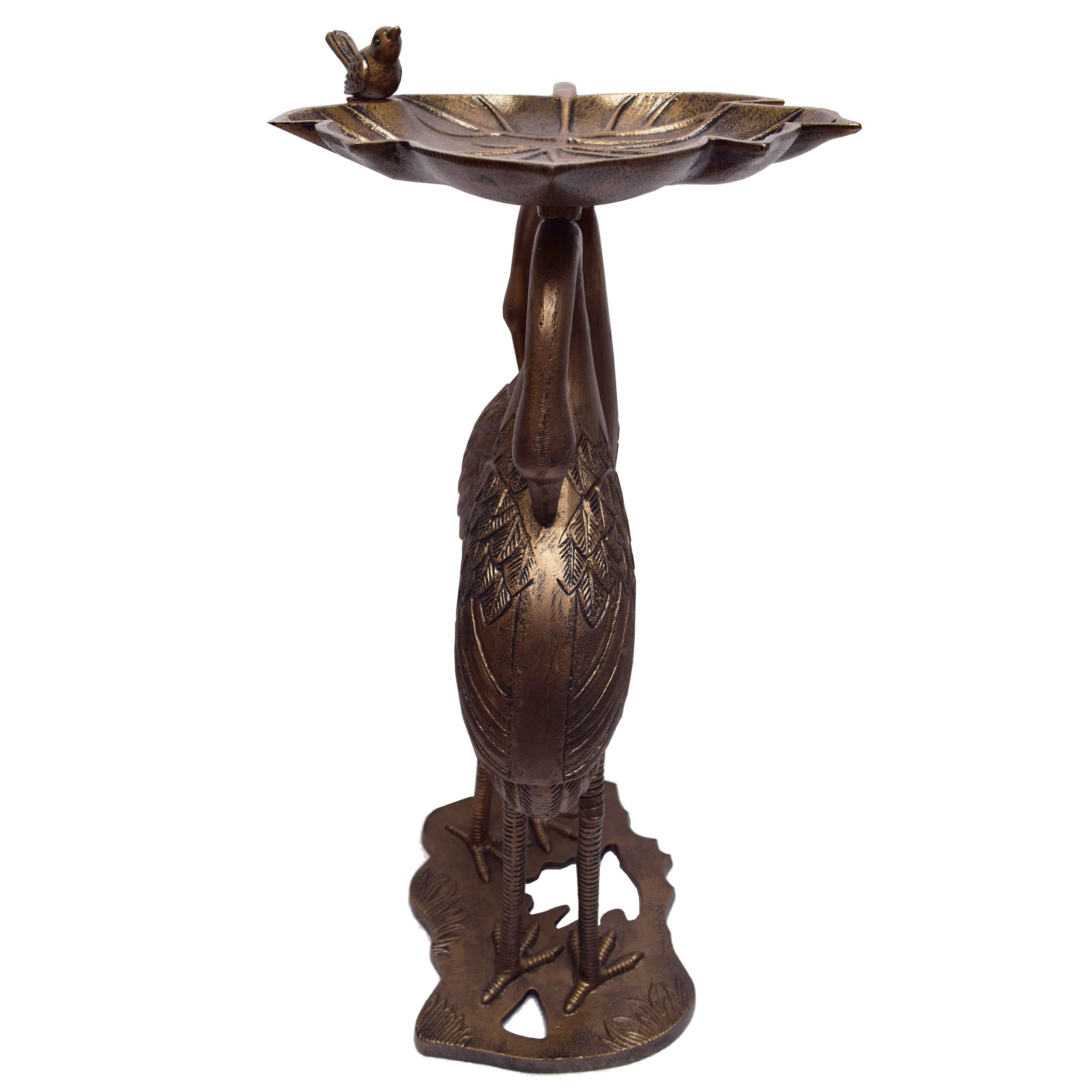 Oakland Living 2-Kranich-Lilien-Vogeltränke, Antik-Bronze, 42 x 40 x 75 cm (B x T x H)