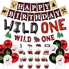 Lumberjack First Birthday Party Decorations for Boys Wild 1st Birthday Decorations Buffalo Plaid 1st Birthday Party Supplies Camping Wild Bear for Wonederland Baby Girl Boy