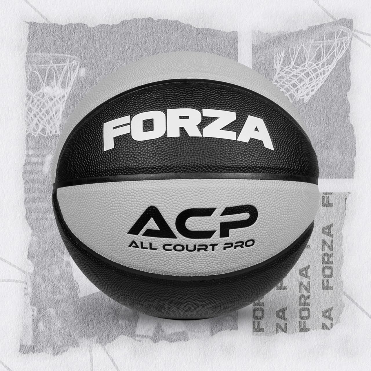 Balones de baloncesto para entrenar en exterior e interior con textura hex FORZA 4