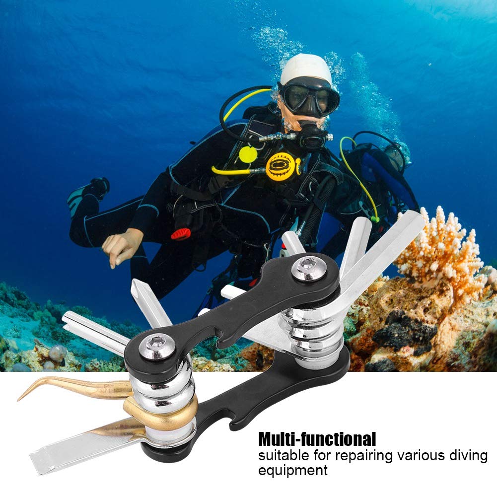 Zerodis Diving Portable Folding Tool Set For Repairing Various Diving Equipment Wrench Set Practical