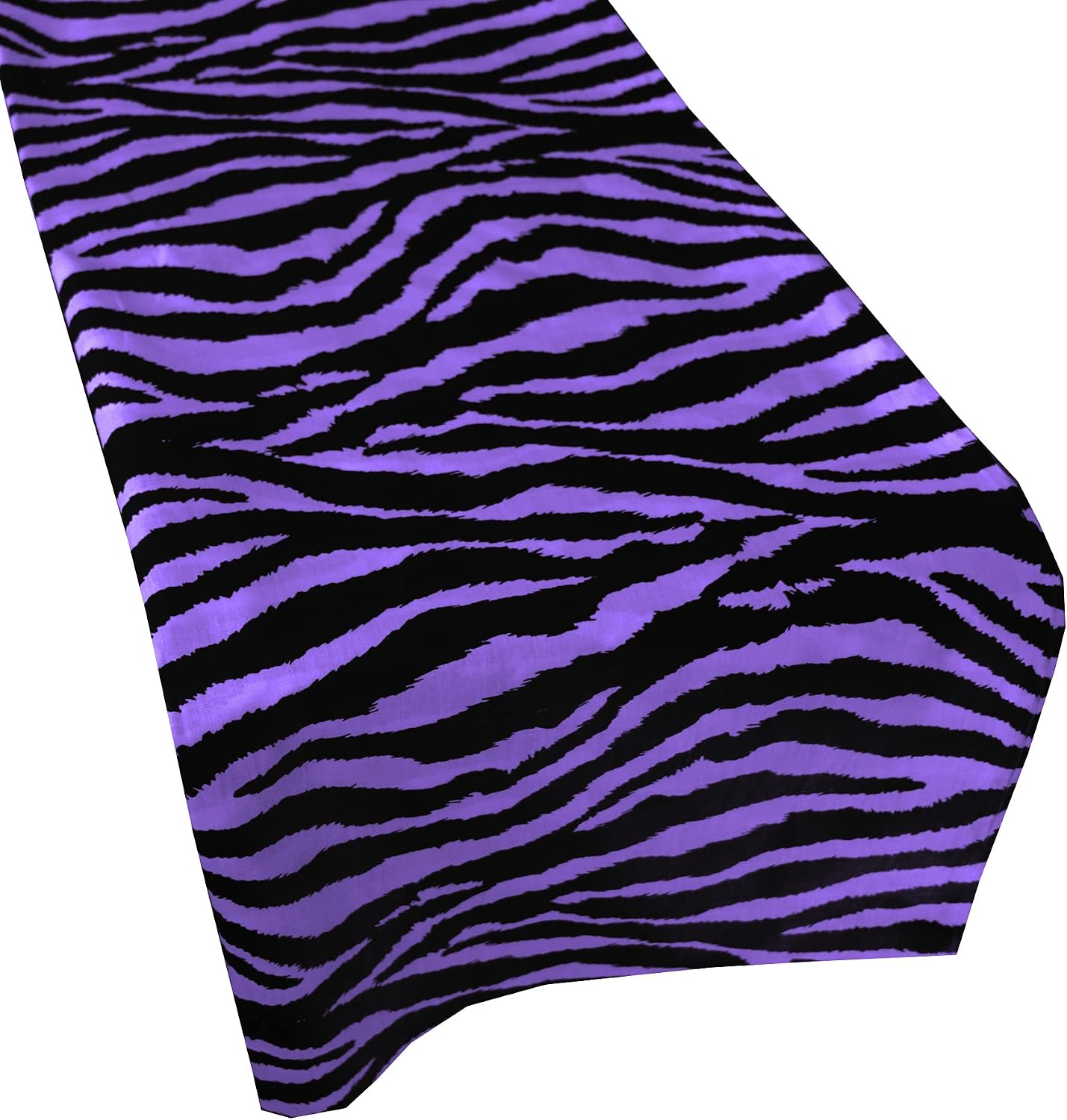 Zen Creative Designs Cotton Animal Zebra Print Table Runner Kids Bedroom Event Party Table Decor (12" by 144", Purple)
