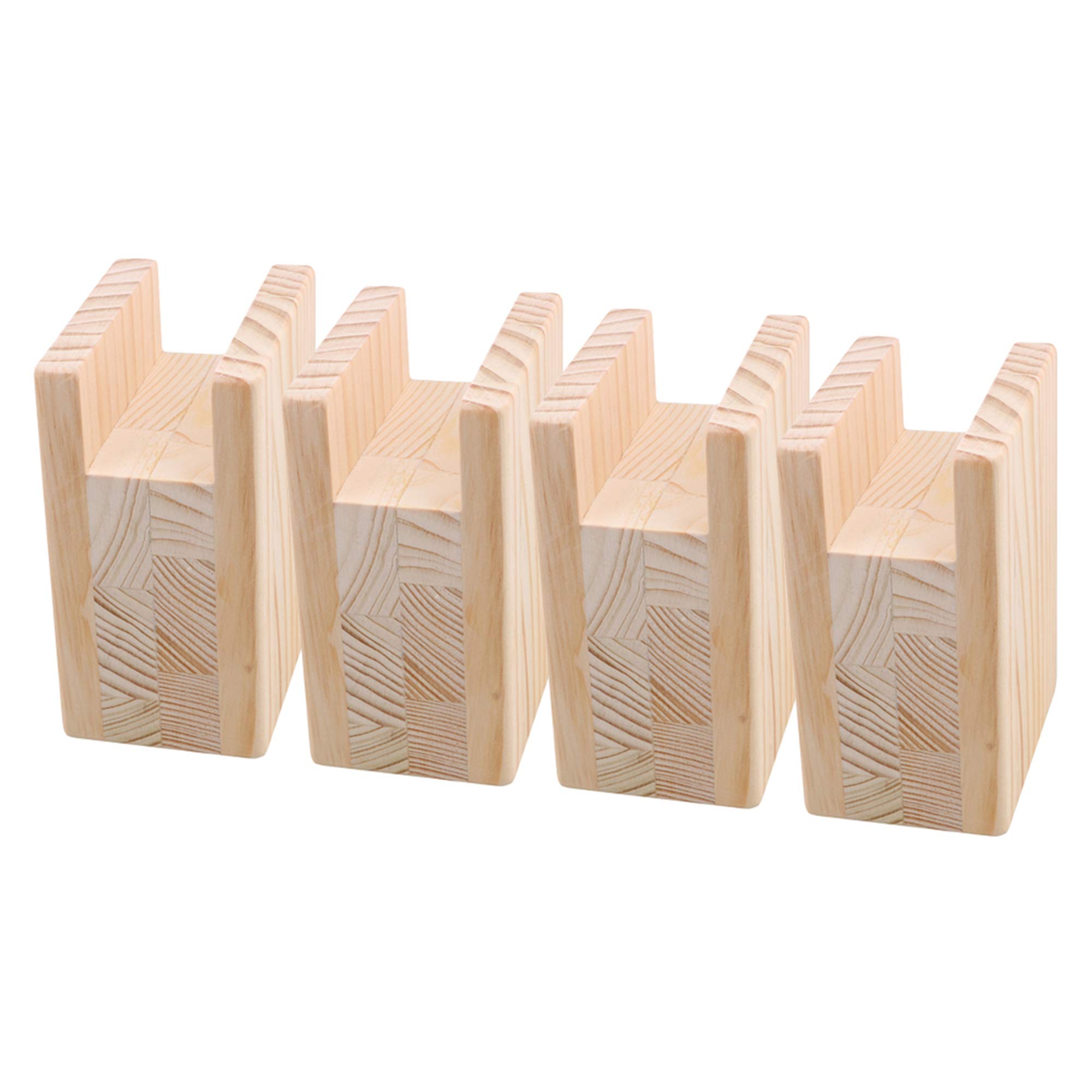 Yibuy 4X Furniture Table Lifter Sofa Risers 4x10CM Groove 4 Inch Lift Height