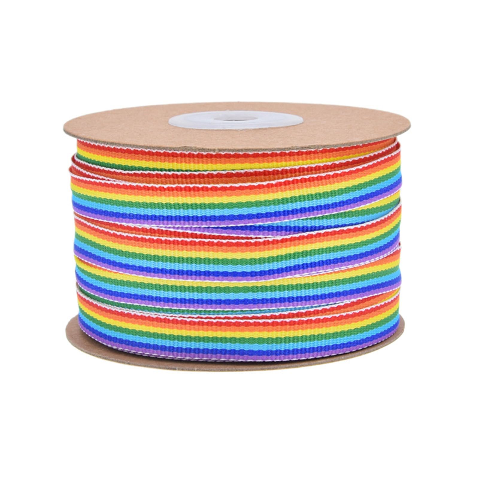 NEWFT 50 Yard Rainbow Color Ribbon Wrapping Ribbon for Valentines Gift Wrapping Wedding Bouquet Decorations Craft Fashionable Wristband