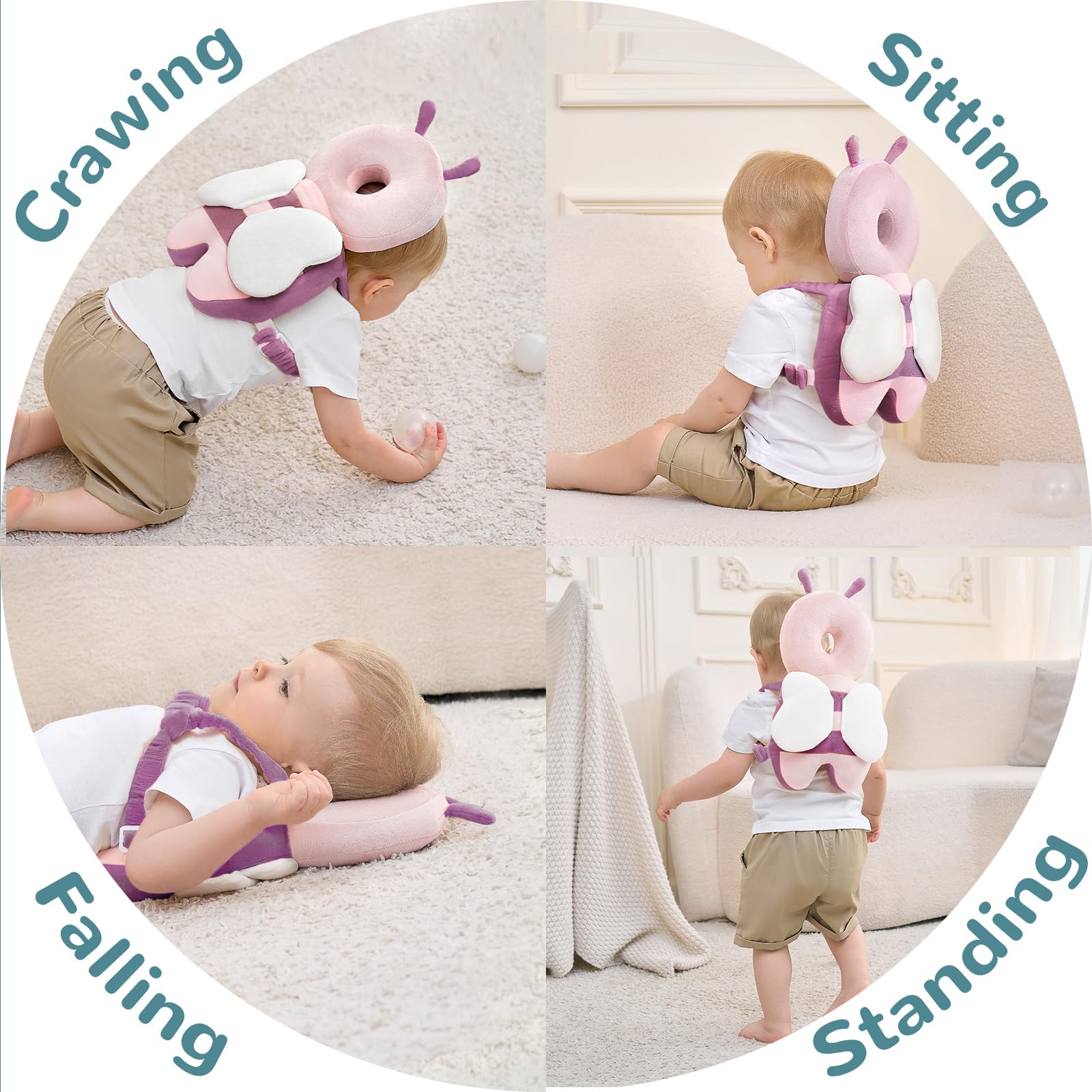 Mochila protectora de cabeza de bebé para caer, gatear y caminar, arnés esencial para niños pequeños, juguetes koalas, cascos esenciales para bebés de 0.5 a 2 años