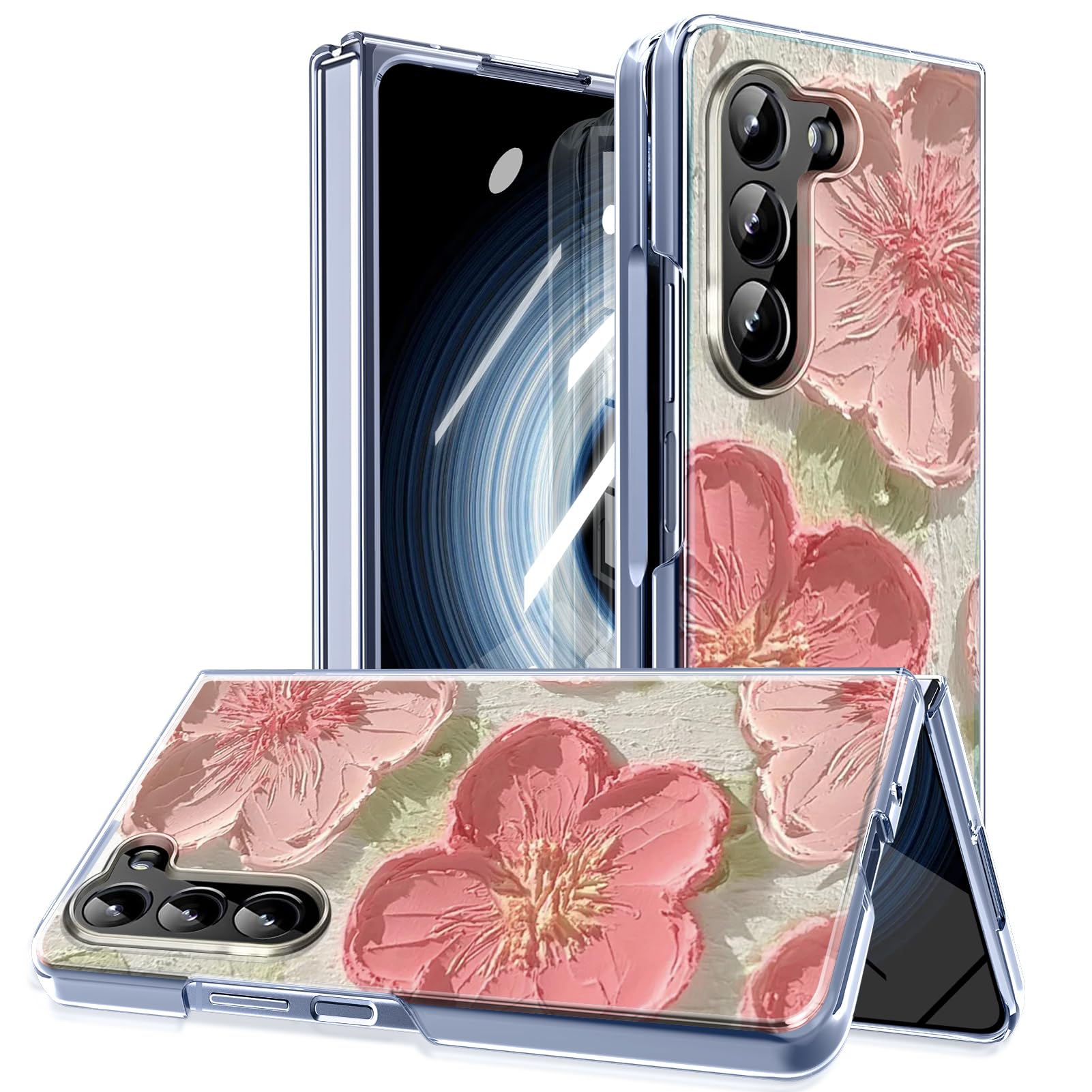 MIDIIUGCT Magnetic for Galaxy Z Fold 7 Case,Built-in Magnet Circle&Wireless Charging,Military-Grade Shockproof case Cover for Z Fold 7 [Safflower]