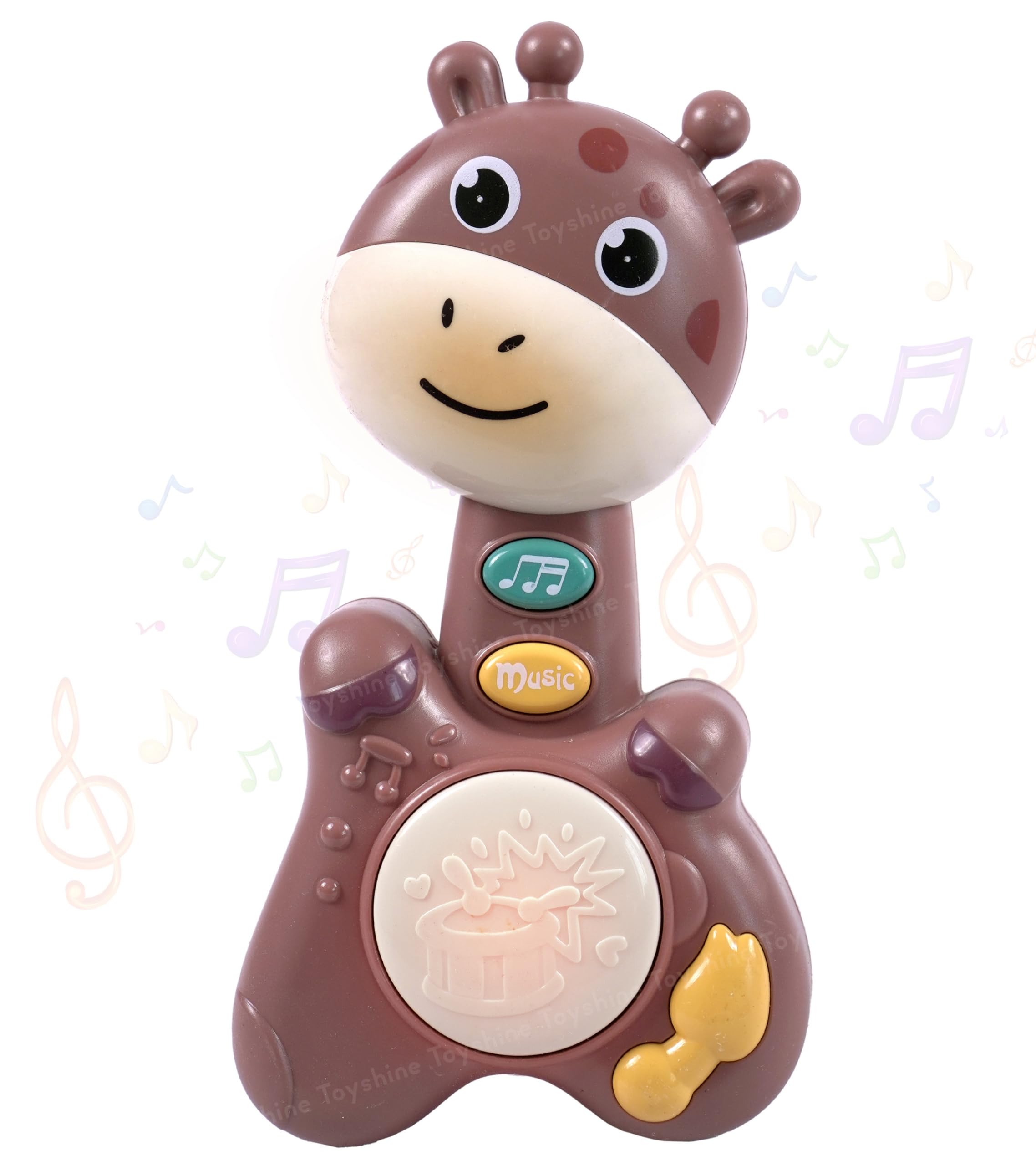 Toyshine Giraffe Shape Musical Handy Drum Educational & Sensory Toy for Kids Boys and Girls 3+ Birthday Gifts - Brown (B0CWY7ZL3B) Amazon Price History, Amazon Price Tracker