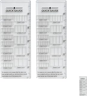 Quick Gauge Ruler for Knitting and Crochet - Accurate Tool for Measuring Stitches and Rows, No More Tedious Counting (Double Pack)