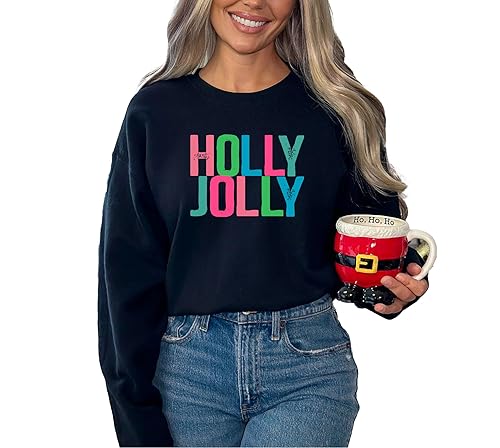 Miniatura 5 de Holly Jolly Colorful Sweater, Holly Jolly Sweatshirt, Holly Jolly Christmas, Christmas Sweater, Christmas Sweatshirt, Christmas Crewneck (XXL, red)