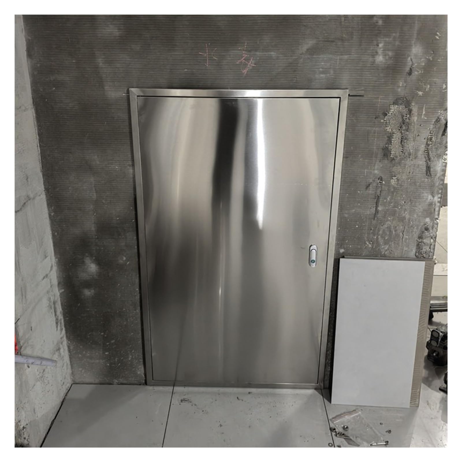 OIFAODAO Stainless steel access door， Heavy Duty Stainless Steel, Large Service Access Hole Cover for Attic Hospitals Schools Hotels(16x18inch/40x45cm)