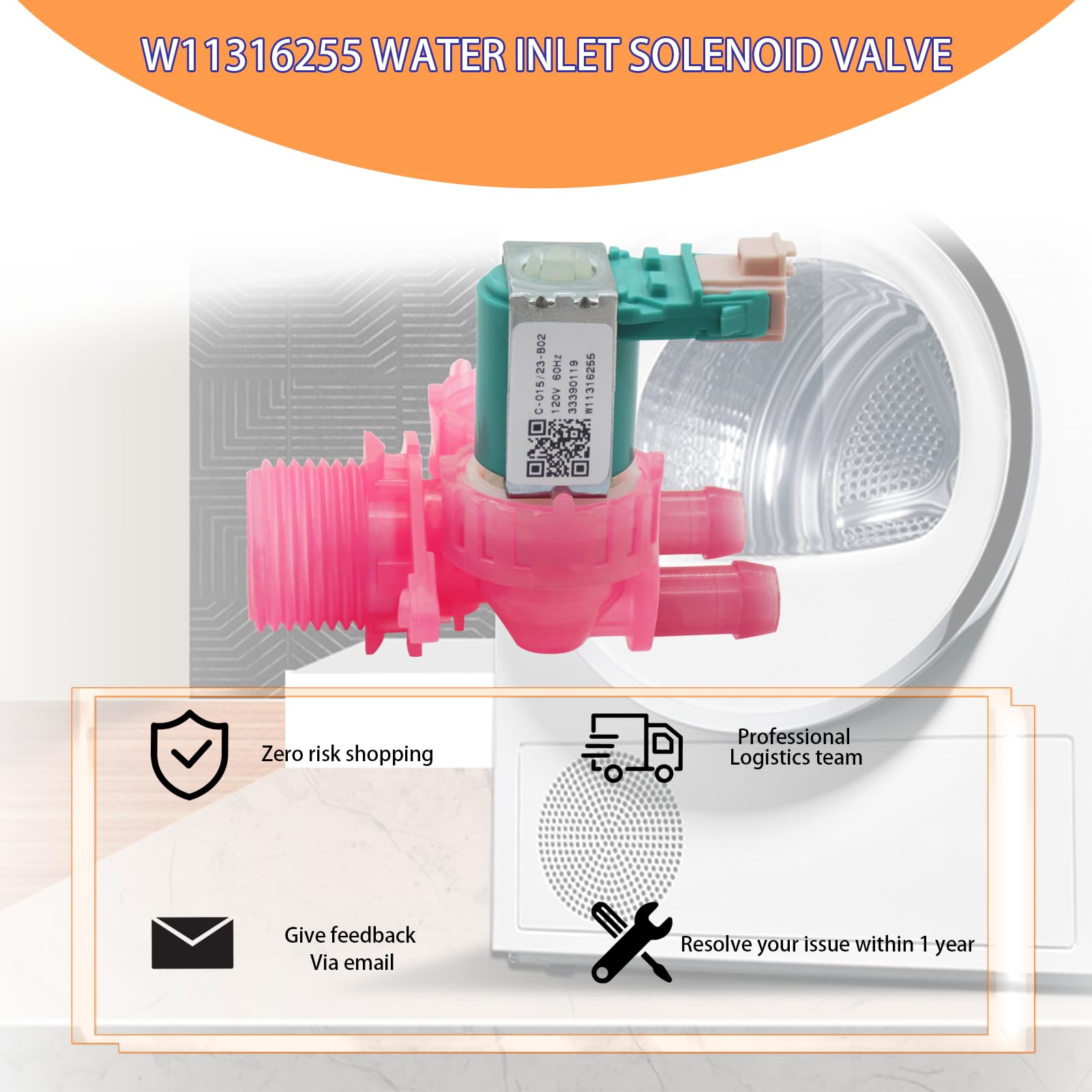 WH13X10026 For GE Washer Washing Machine Solenoid Valve AP3995044 - View #10