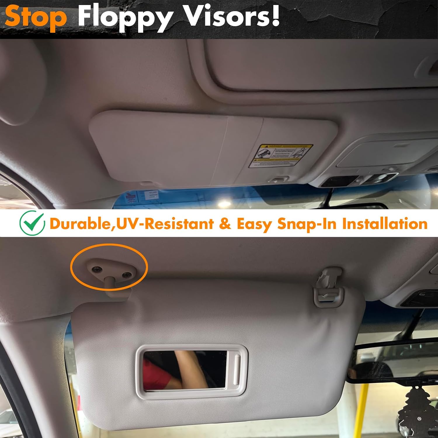 Sun Visor Mount Clip 92011SC031LO Compatible with Subaru Forester Impreza Crosstrek, Gray Driver Side Visor Mount Clip, Sun Visor Repair