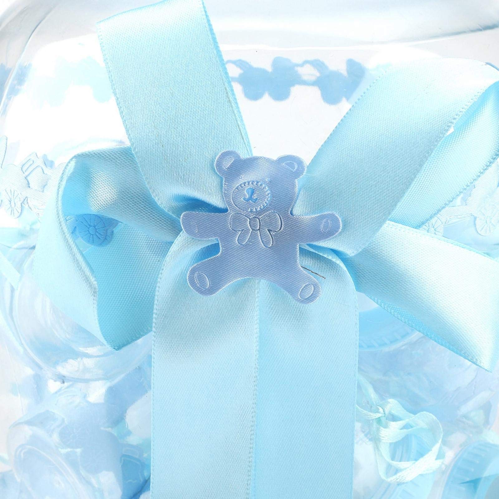 30 Pezzi biberon gigante con mini biberon azzurro Bottiglia di Caramelle Mini Bottiglia di Plastica per Regali Compleanno Baby Shower Decorazioni pe Battesimo Nascita Comunione(Blu)