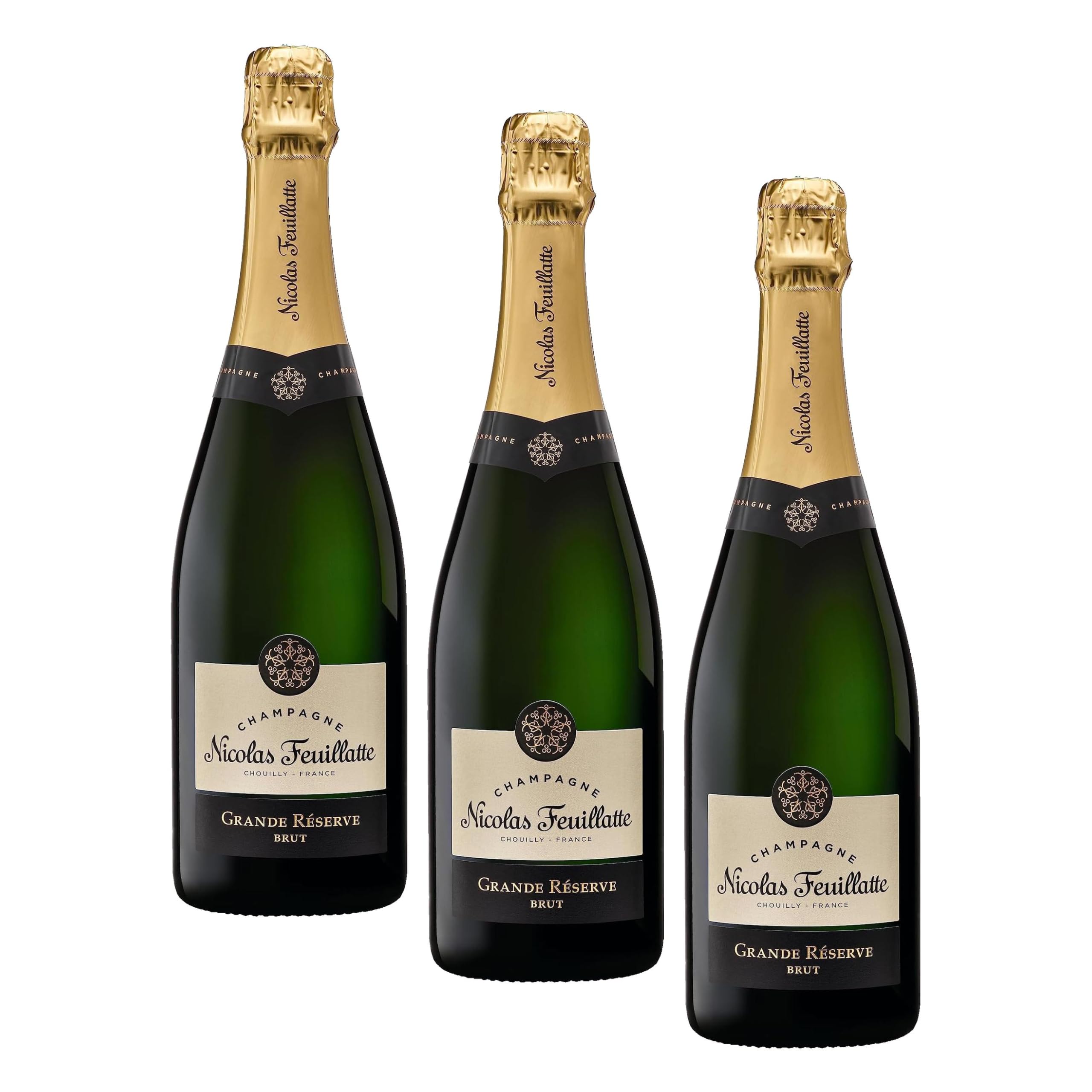 Champagne Nicolas Feuillatte Grande Reserve Brut 75cl (Lot de 3)