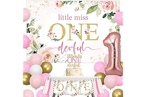 JOYMEMO Miss Onederful 1st Birthday Decorations for Girl