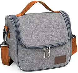 Bolsa Lancheira Térmica Com Alça Para Marmita Trabalho Passeios Escola (Cinza)