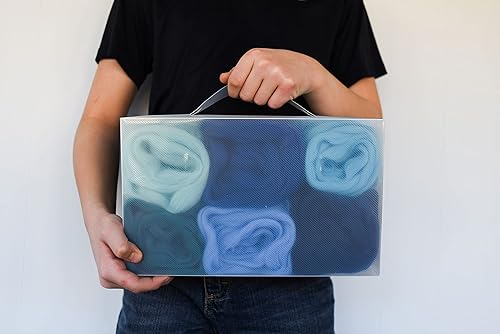 Miniatura 4 de Blue Palette - Ovillo de lana merino extrafina  6 yardas, paquete de 6 con almacenamiento para fieltro de aguja, hilo giratorio, fibra para artes y