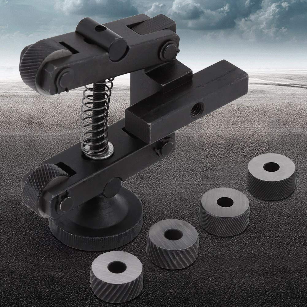Juego de Moleteado de Doble Rueda, Acero Ajustable, 0.8mm/1.2mm Ruedas Lineales