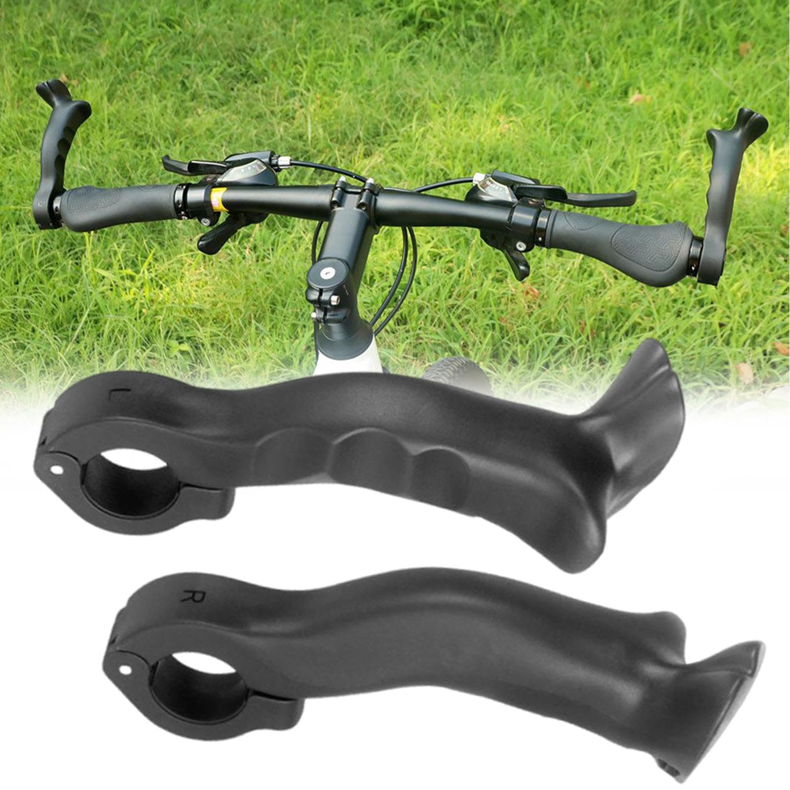 Generico Extension de guidon de vélo - Poignées extérieures pour vélo de montagne | Composants réglables de remplacement pour vélo, randonnée camping tour ville aventure en plein air pour cyclistes Generico Extension de guidon de vélo - Poignées extérieures pour vélo de montagne | Composants réglables de remplacement pour vélo, randonnée camping tour ville aventure en plein air pour cyclistes