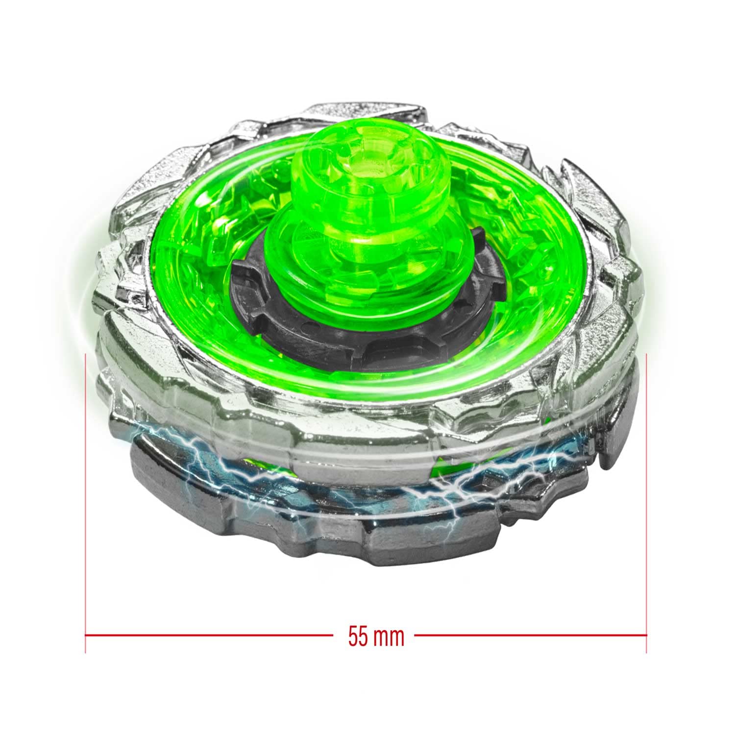 CRAZE BLADE Evolution Double Shot Premium, Trottola bambini, Trottola con lanciatore speciale, Spinner da combattimento con due Anelli di metallo