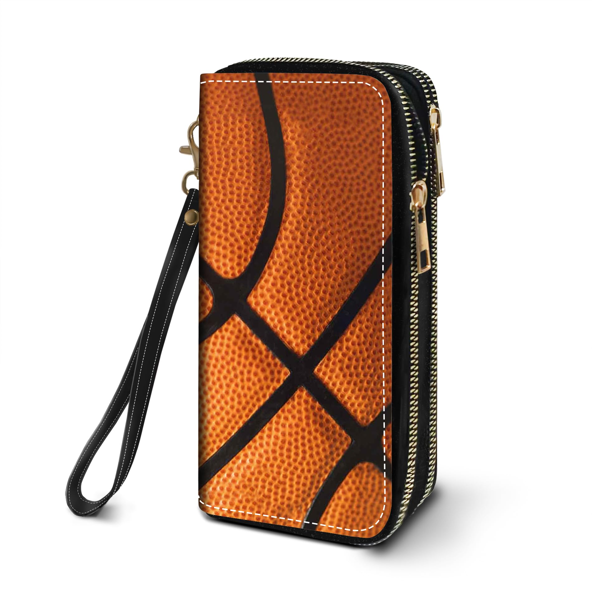 FVAENDHIO Women's Large Capacity Wallet PU Leather Double Zipper Clutch Purse Multifunctional Wallet with Removable Wristlet Strap for Smart Phone/