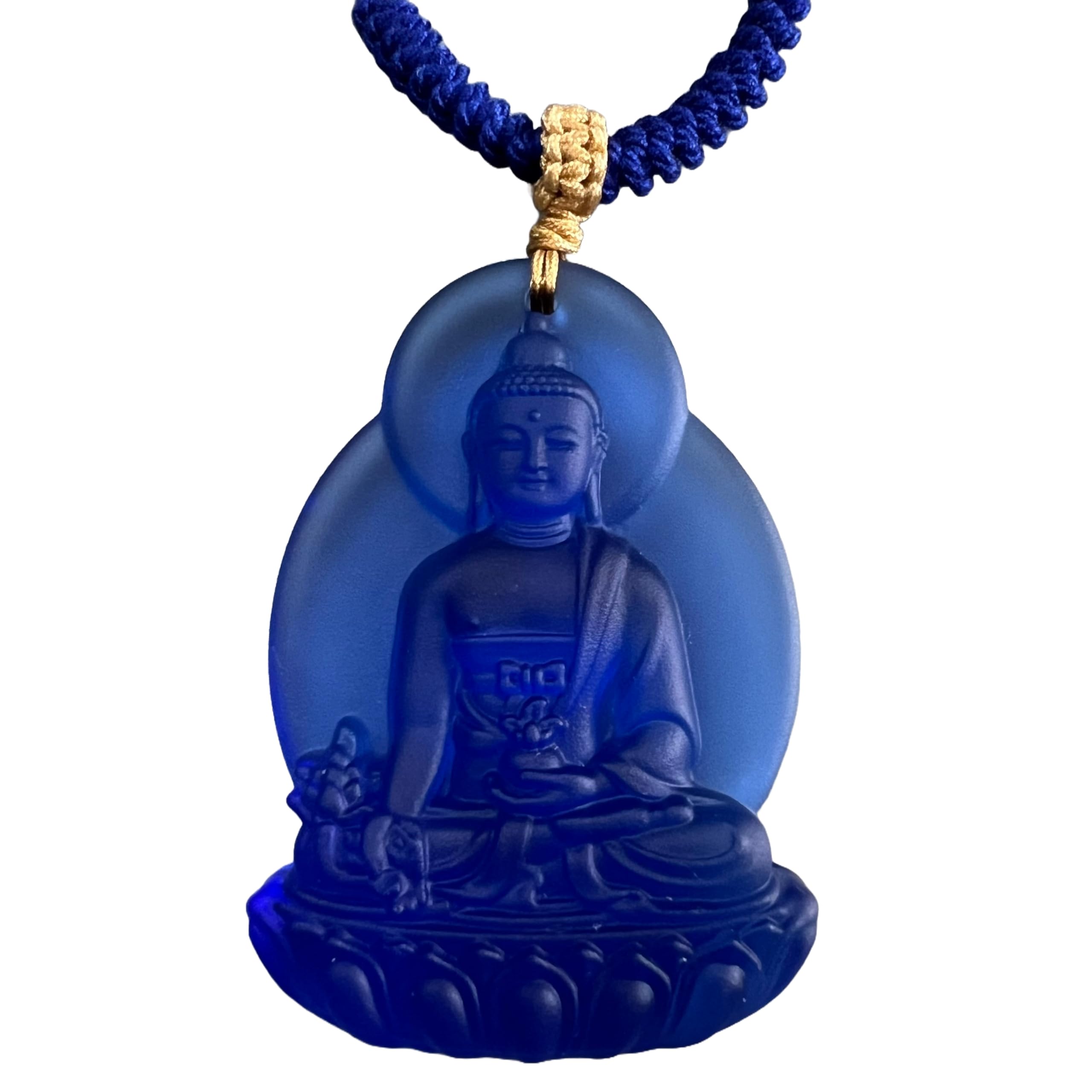 Medicine Buddha Tibet Tibetan Buddhism Buddhist Necklace Buddha Pendant Glass LIU LI Necklace Gift For Family Improve Health
