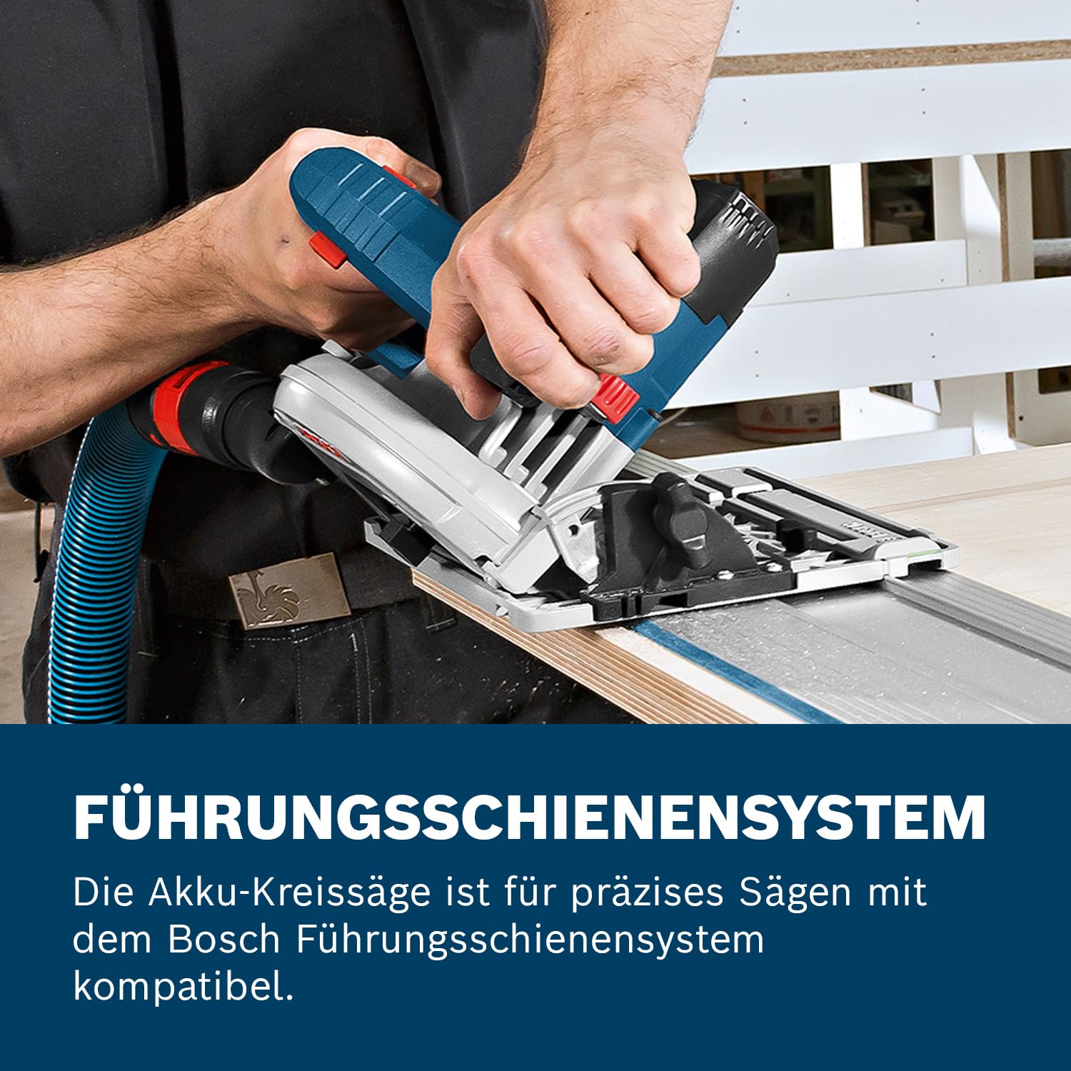 Bosch Professional 18V System Akku Kreissäge GKS 18V-57 G (Sägeblatt-Ø: 165mm, Schnitttiefe: 57 mm, inkl. L-BOXX, ohne Akku/Ladegerät)