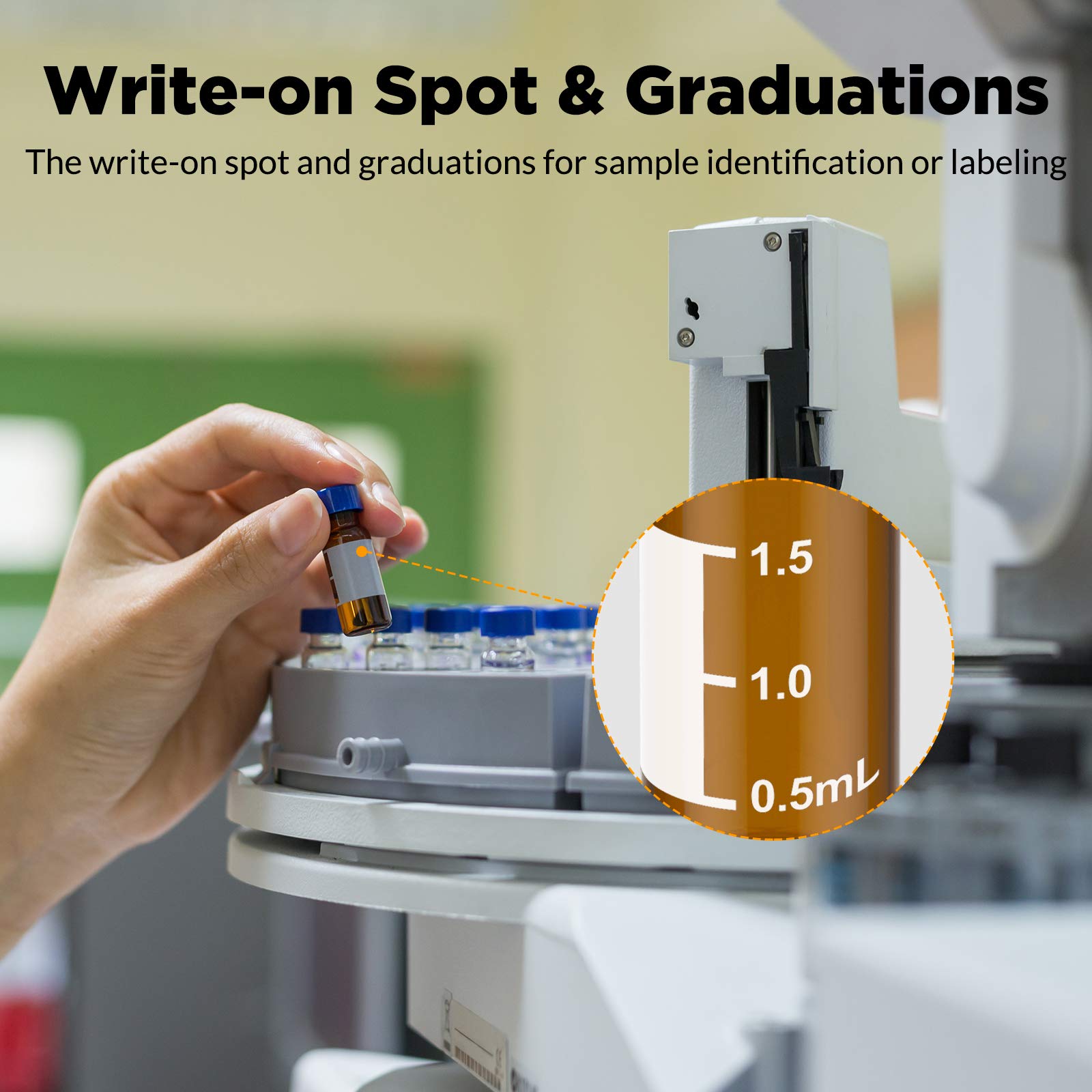 Autosampler Vials for GC/HPLC - 100 Pcs -6