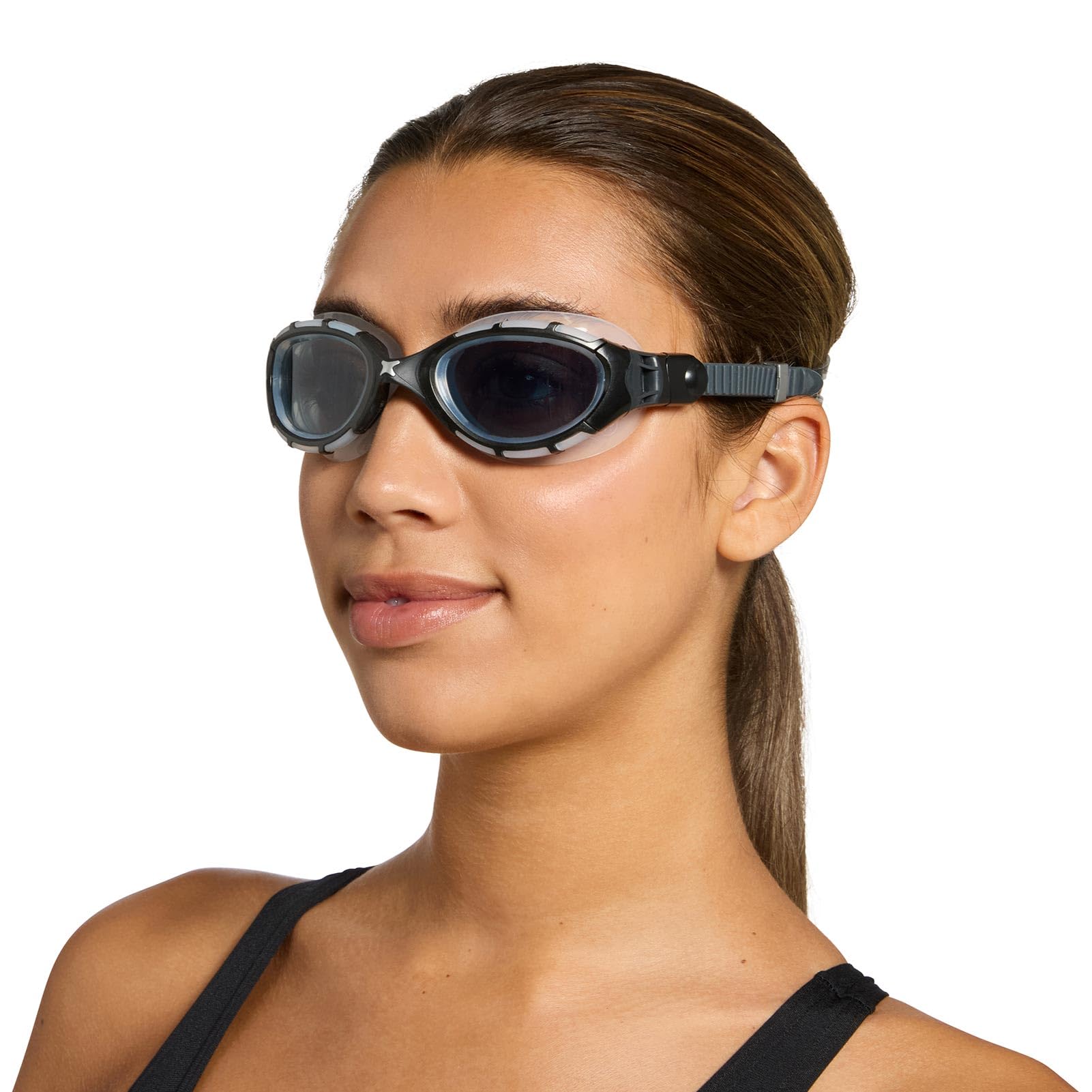 Zoggs Predator Flex Black Grey Tint Smoke Regular
