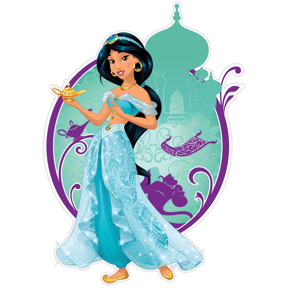 Silver Buffalo DP3906 Disney Princess Jasmine Smile Die Cut Wood Wall Art,  12 x 8.5 inches : Amazon.in: Home & Kitchen