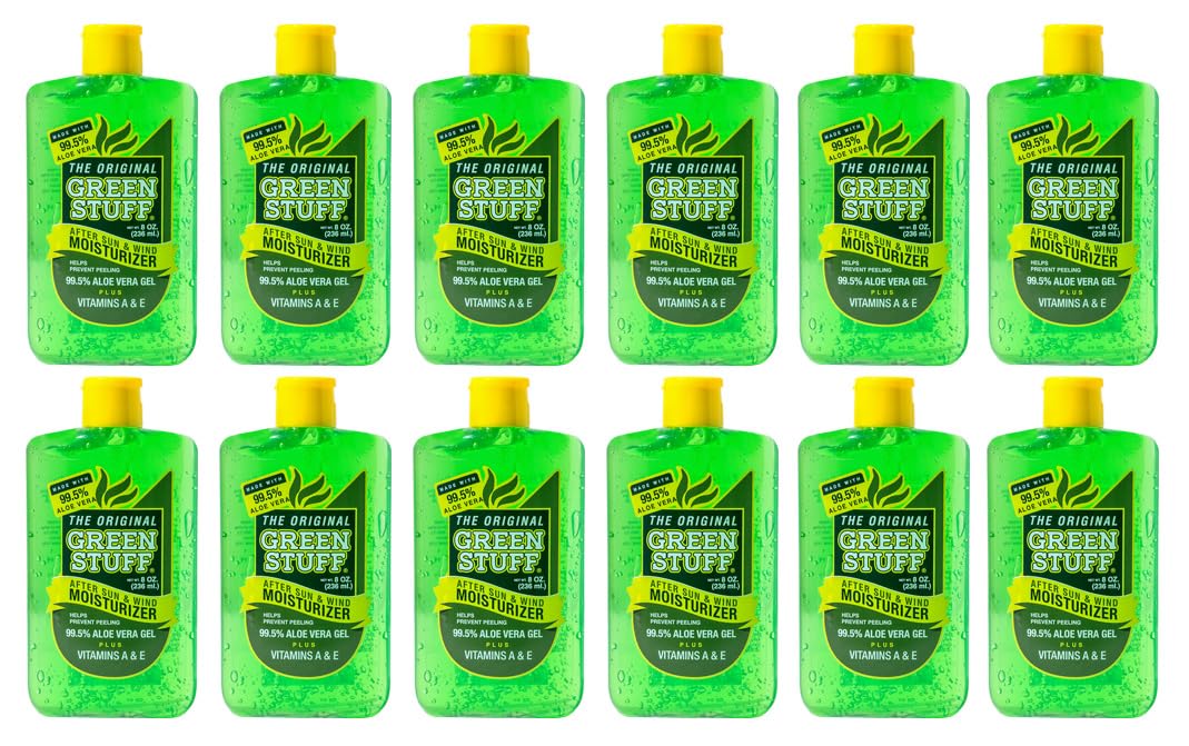 The Original Green Stuff, Aloe Gel, After Sun & Wind Moisturizer, 12 pack