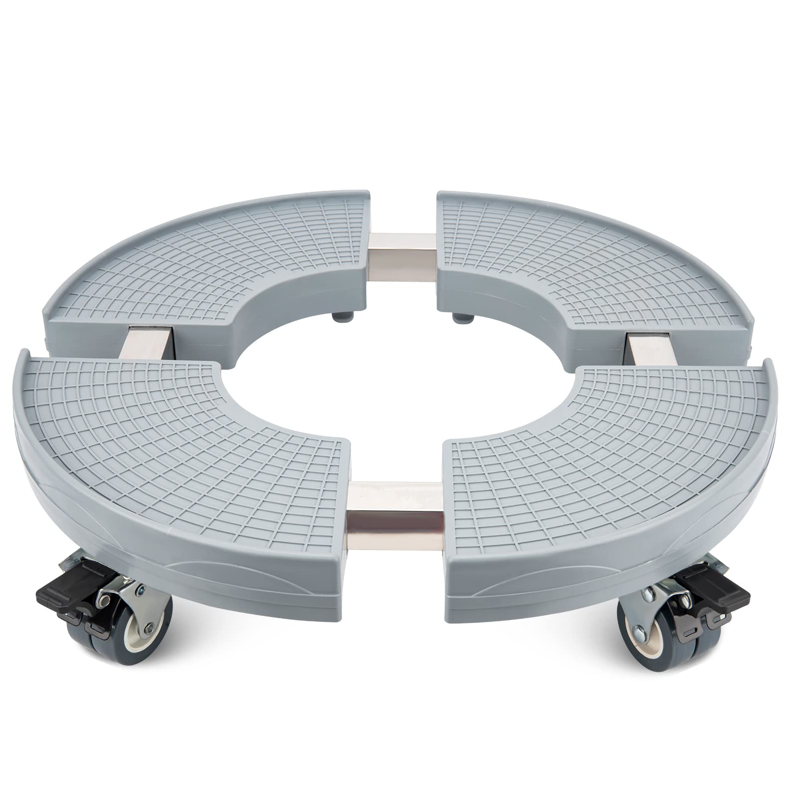 Plant Caddy with Wheels, 15 "-21" Adjustable Plant Stand with Lockable Wheel, 440 Lb Heavy Duty Rolling Plant Stand for Indoor and Outdoor Large Garden Pot Carriers