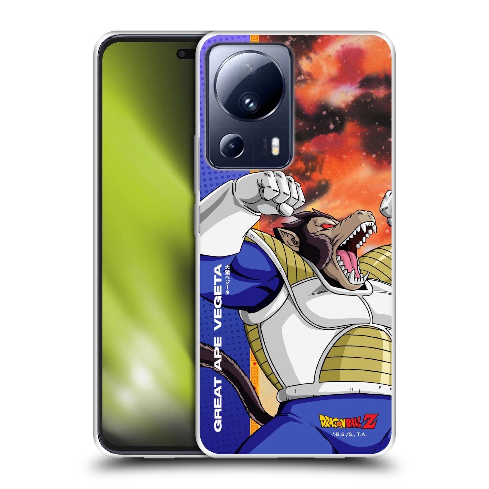 Head Case Designs Officially Licensed Dragon Ball Z Great Ape Vegeta Saiyan Arc Characters Gel Case [Military Grade Protection] Compatible With Xiaomi 13 Lite 5G