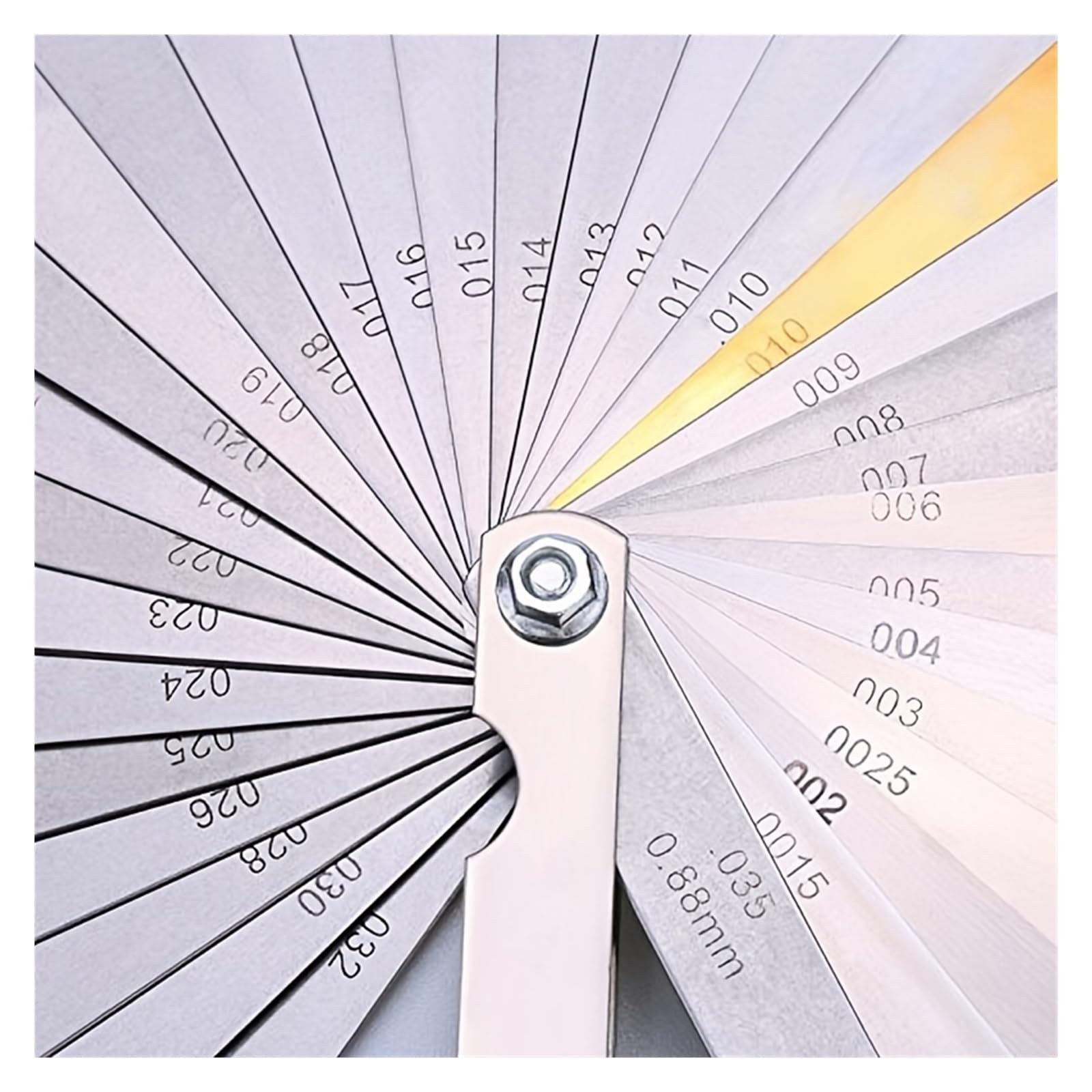 Cfwwsaq One Color Feeler Gauges, 32 Blades Steel Feeler Gauge Dual Marked Metric And Measuring Tool Multifunctional Drawing Ruler Tool