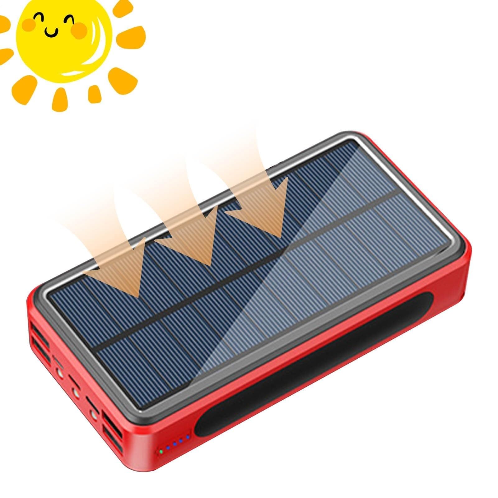 Cargador Solar Portátil 50000mAh Batería Externa con 4 Puertos para iPhone Android