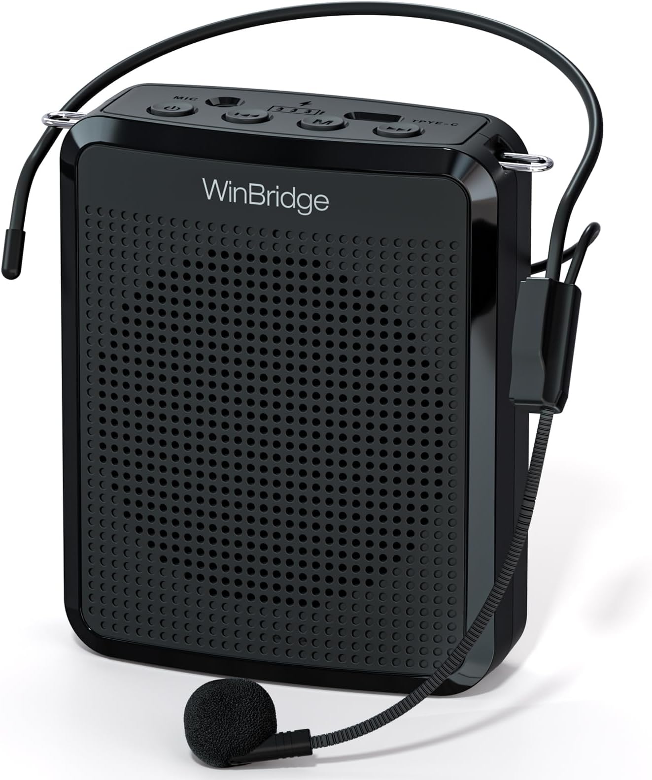 WinBridge Voice Amplifier with Portable Microphone, Teacher Microphone for Classroom,Tour Guide Speaker, Headset Mic for Group Instructor, Megaphone Mic, Clear Sound| No Feedback, WB008 2025 New