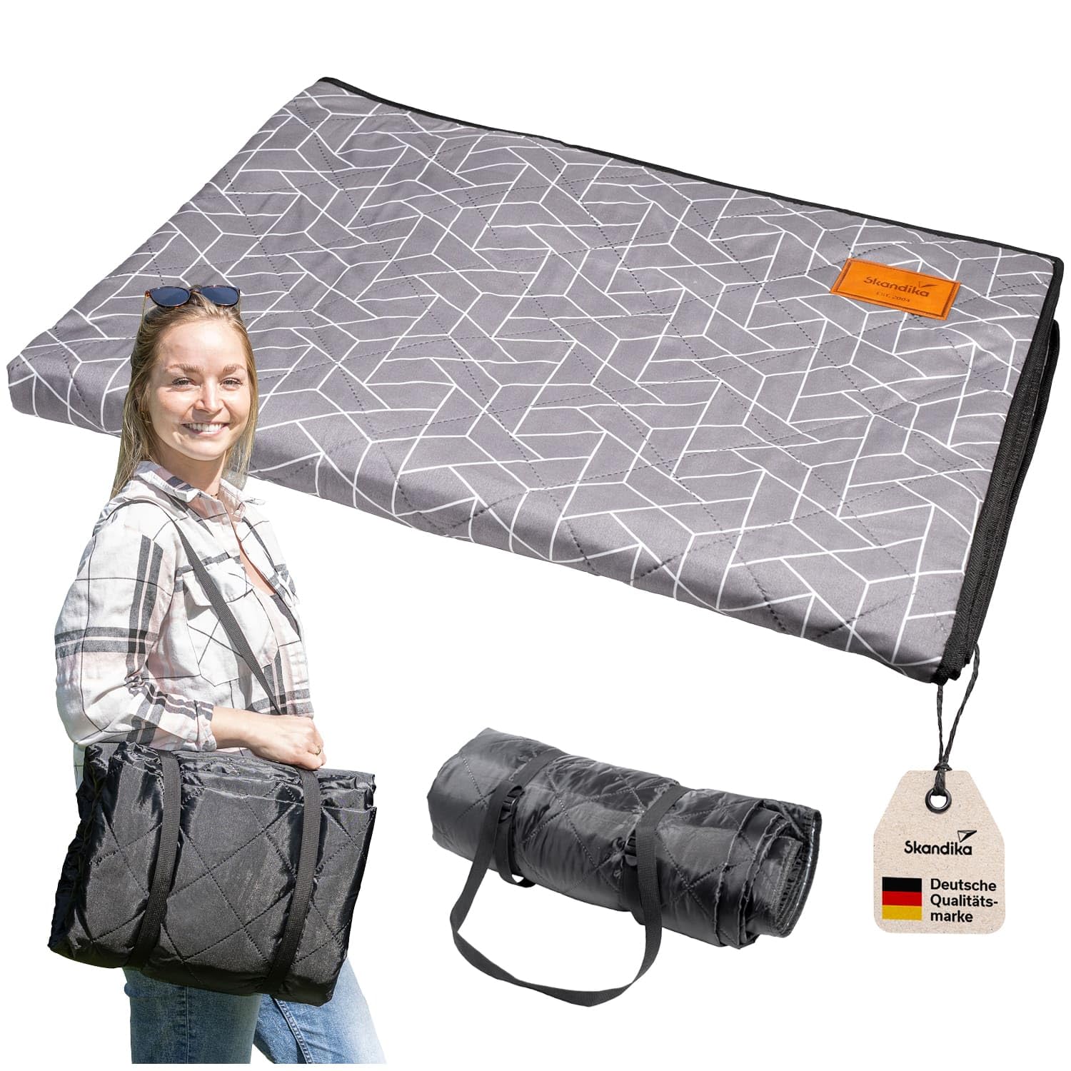 skandika Alfombra para Tienda de campaña Bredal | Resistente a la Intemperie y Impermeable | con poliéster Suave al Tacto, Correa de Transporte, Universal