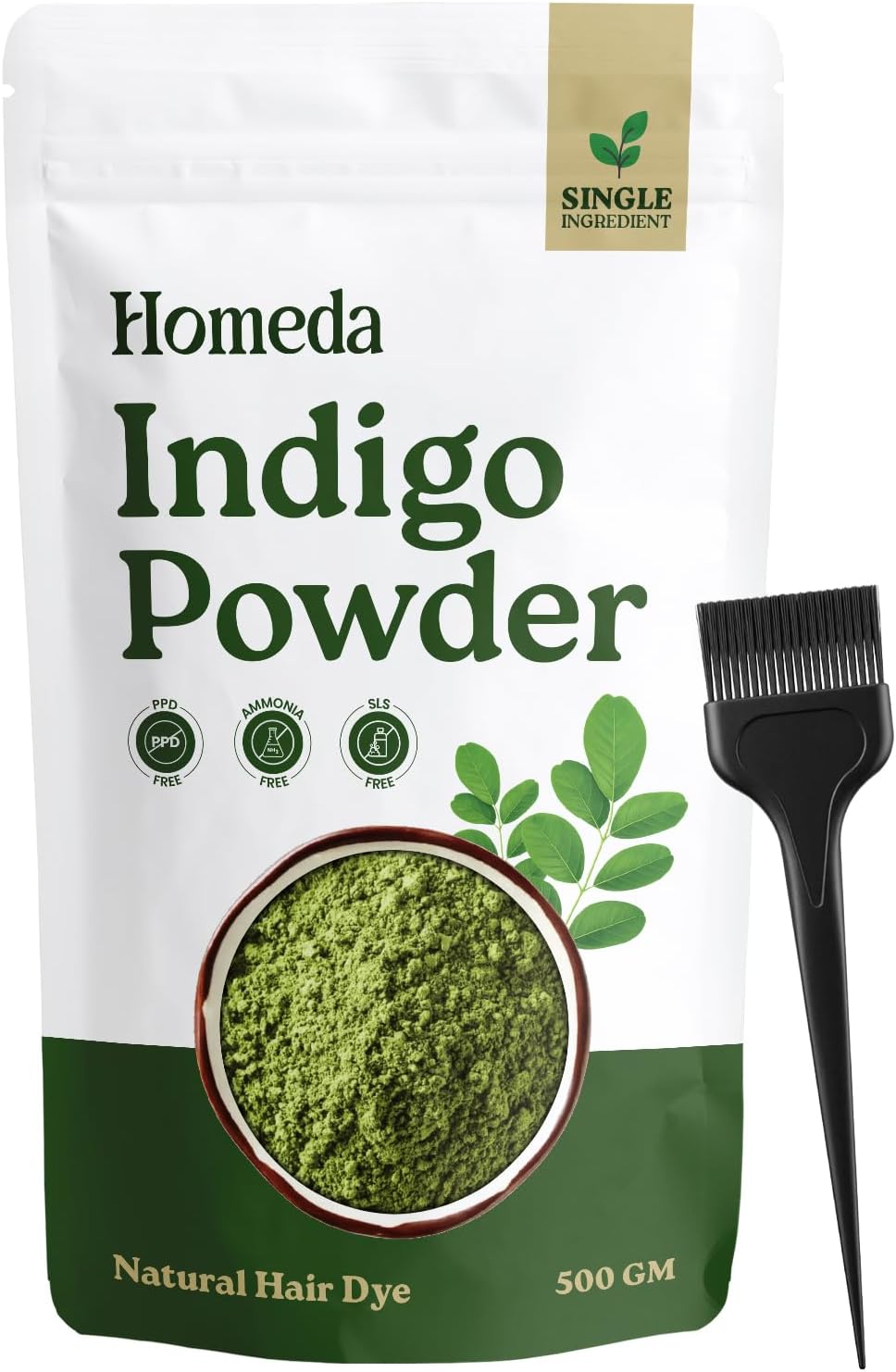 Homeda Organic Indigo Powder For Hair - Indego Natural Black Dye, 1.1lb